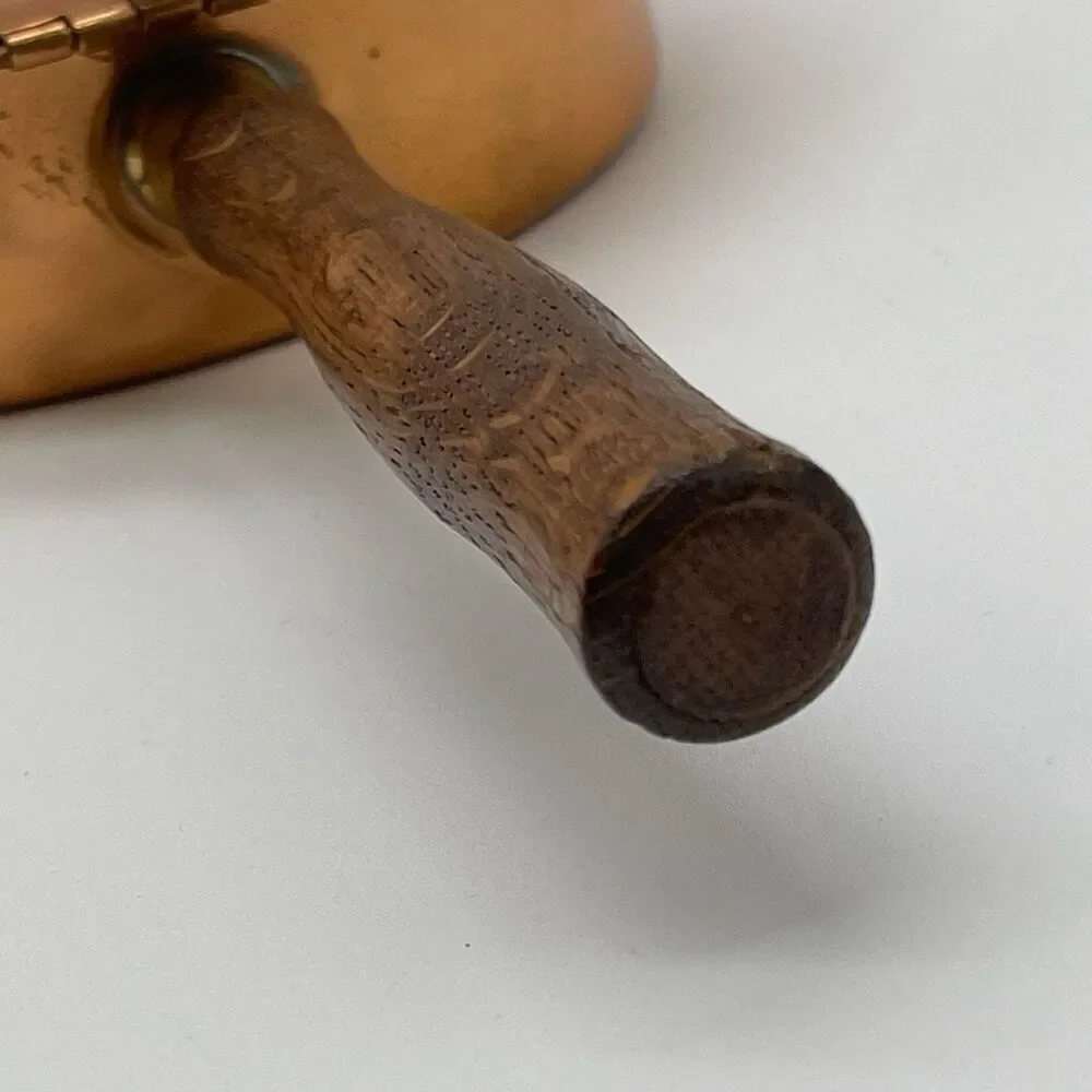TELEFLORA‎ Silent Butler Copper Les Bonbons Wood Handle Hinged Lid Crumb Catcher